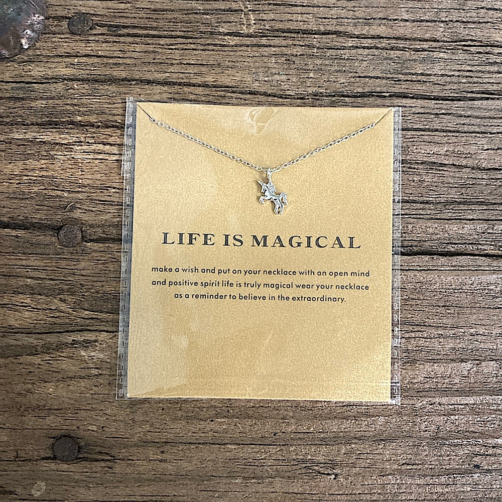 “Life is Magical” Unicorn Wish Necklace